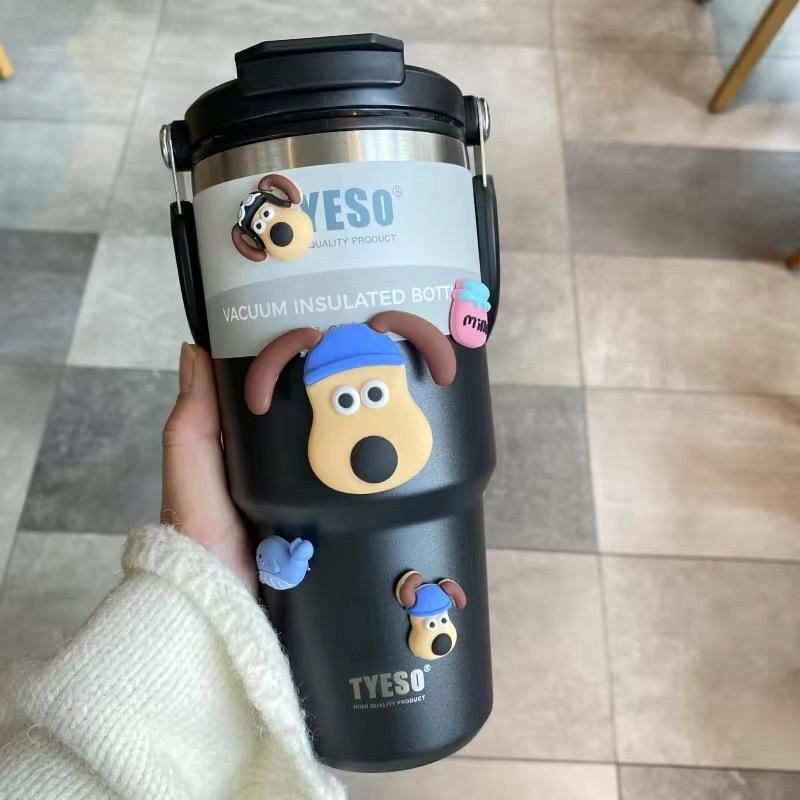 Tyeso Coffee Cup Stainless Steel Thermos Bottle Double-layer Insulation Cold And Hot Travel Mug Vacuum Flask Car Water Bottle