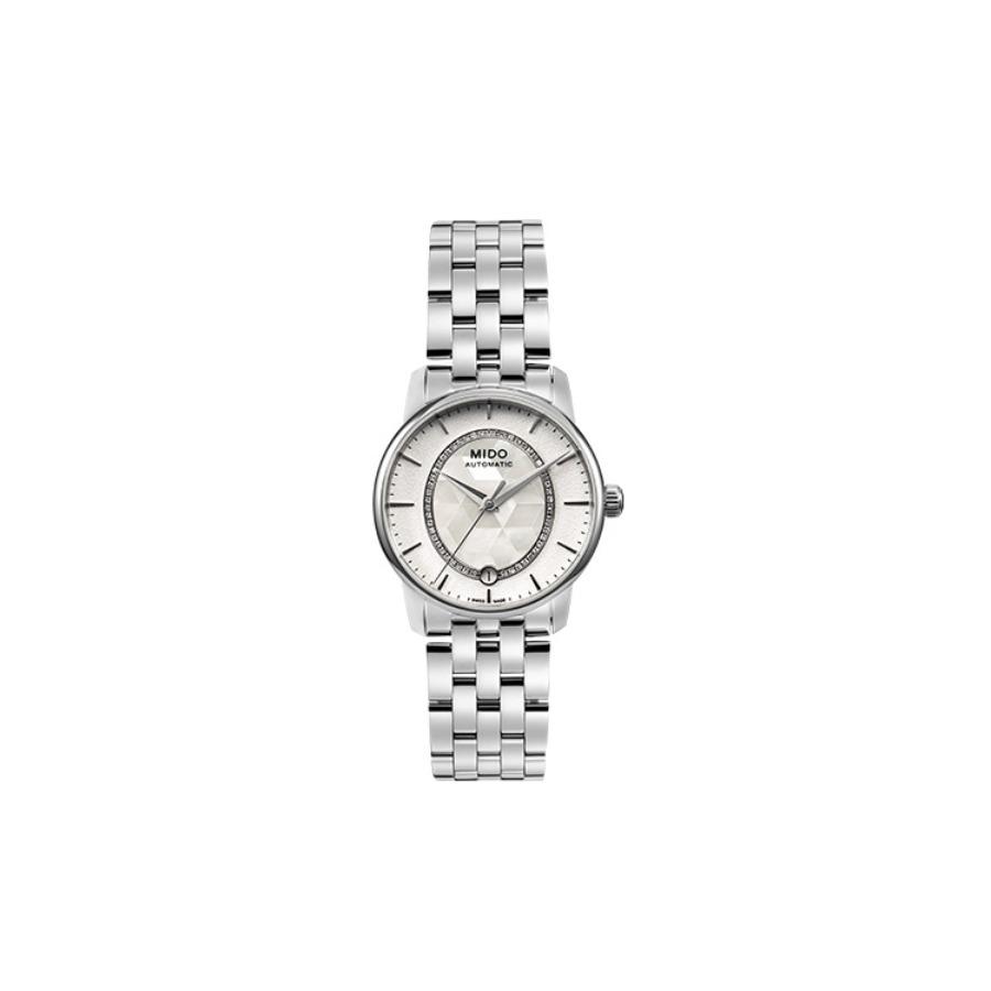 Mido Belem Seri Automatic Mechanical Movement Waterproof 50m Fashionable and Watch Swiss Watch Silver Dial Stainless Steel Strap M007.207.11.116.00