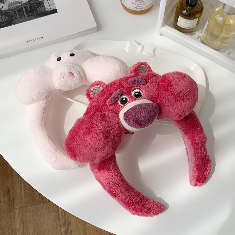 Cute Bear Plush Hair Band Cartoon Animal Hair Band Wash Face Makeup Headband