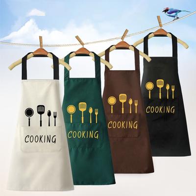 Cute Kitchen Aprons Waterproof Oilproof Catering Waiter Home Cooking Cleaning Sleeveless Apron Smock Household Cleaning Tools