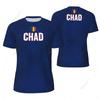 Sport-Mesh-T-Shirt Tschad-Flagge Zum Laufen Radfahren Fußball Tennis Football Fitness T-Shirts 3D-Druck Benutzerdefiniert