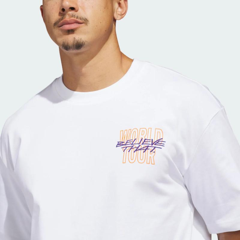 adidas Anthony Edwards ATL2WRLD Edwards Series Basketball Loose Fit Short Sleeve T-Shirt Men Tops KW1849