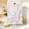 Classic Motif M-Marble Throw Soft Warm Throw Blanket for Bedroom Living Room Bed Travel Camping Picnic Gift
