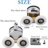 Shower Door Roller, 4 Double Rollers For Shower Door Sliding Rollers Door Replacement Wheel For Shower Enclosure 23mm)