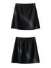 Rong Tai Vinegar Fiber Wool High-Waisted A-Line Mini Skirt - Elegant & Slimming for Petite Figures