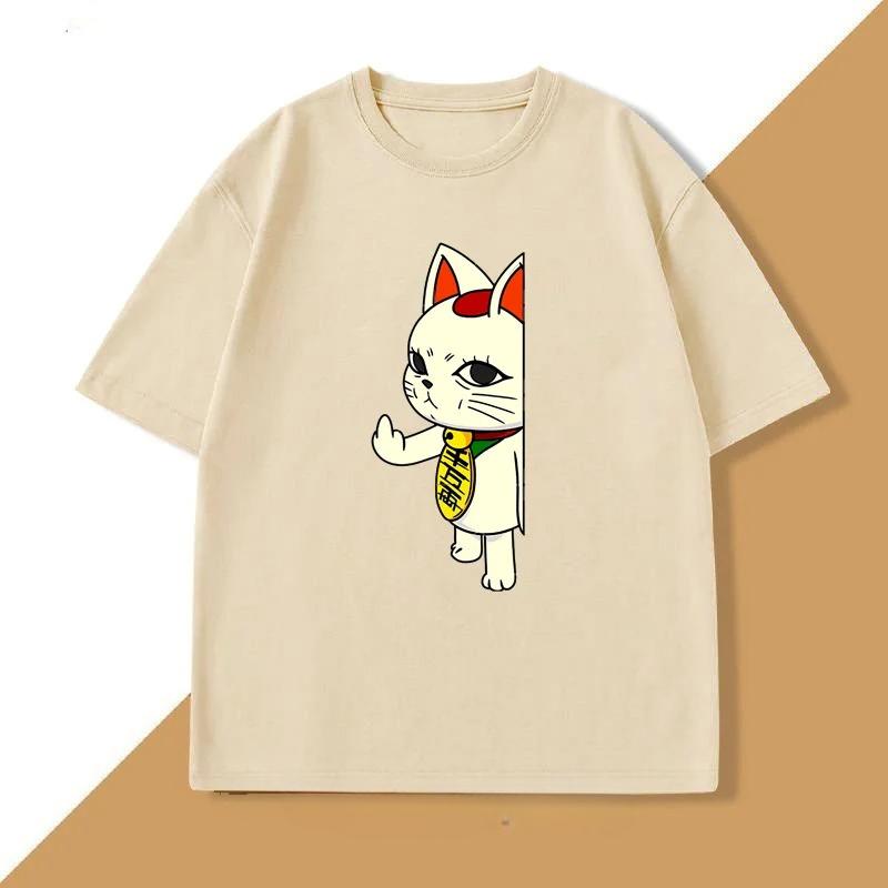 Dandadan Turbo Kitten T-shirt comic Cosplay Momo anime T-shirt, Casual comic men's T-shirt