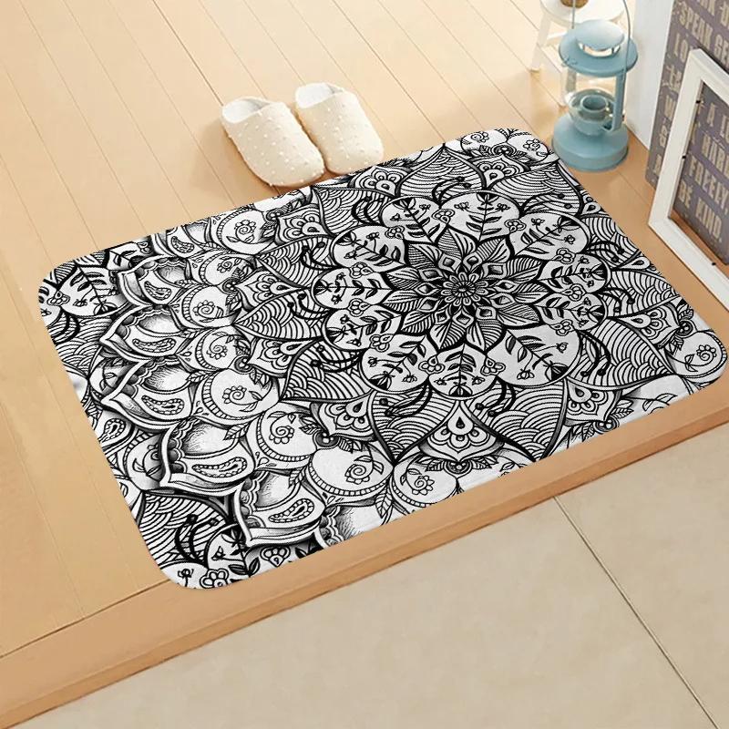 Bohemian Style Mandala Carpet Vintage Boho Area Rug Living Room Girls Bedroom Bedside Dorm Soft Floor Mat Home Entrance Door Mat