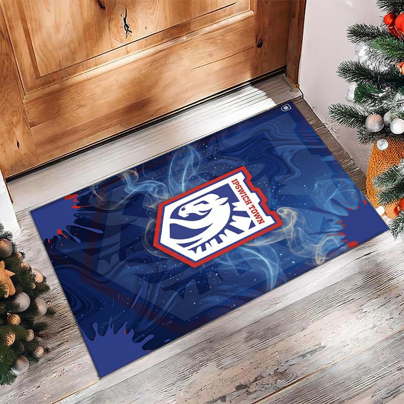 Tappeto in Velluto di Cristallo con Stampa Calcio Ipswich Town, Tappeto da Pavimento Interno Comodo Assorbente d'Acqua Antiscivolo