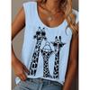 Women's Camisole Print Graphic Animal Graffiti Daily Casual Sleeveless Crew Neck Scoop Neck Regular Tops Summer