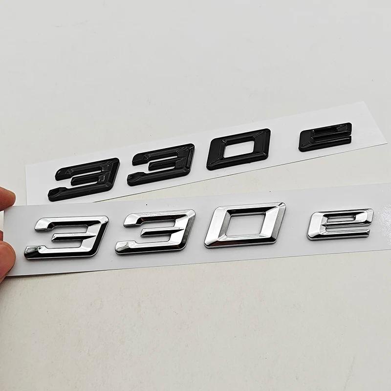 Neues 3D ABS Chrom Schwarz Auto Styling Logo 330e Plakette Aufkleber Heckklappen Emblem Aufkleber Für BMW 330e Auto Heck Zubehör af2