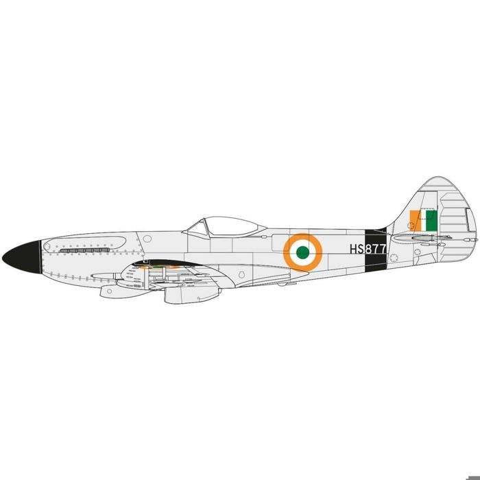 Supermarine spitfire mk.xviii avion militaire spitfire airfix a05140