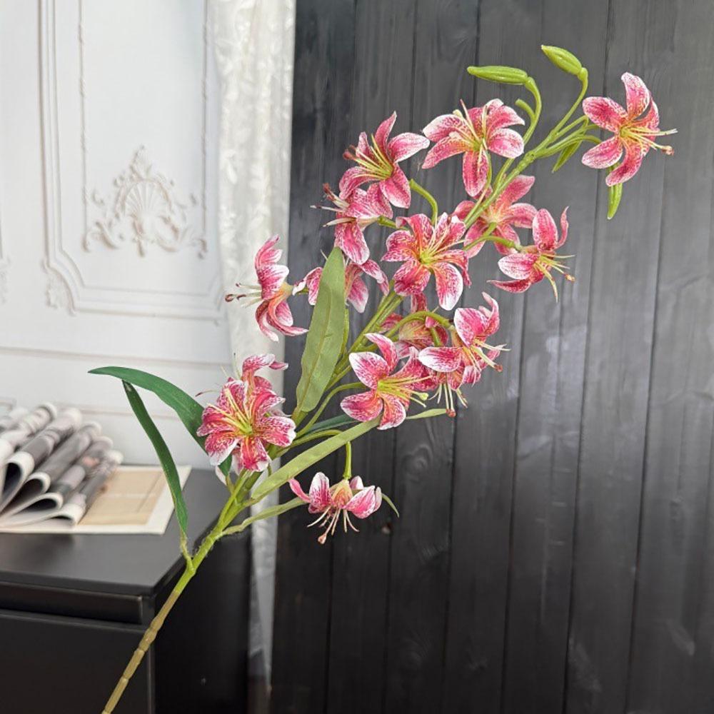 Flame Lily Artificial Flame Lily Floral Arrangement DIY Flower Simulation Flowers Realistic Plastic Wedding Bouquet