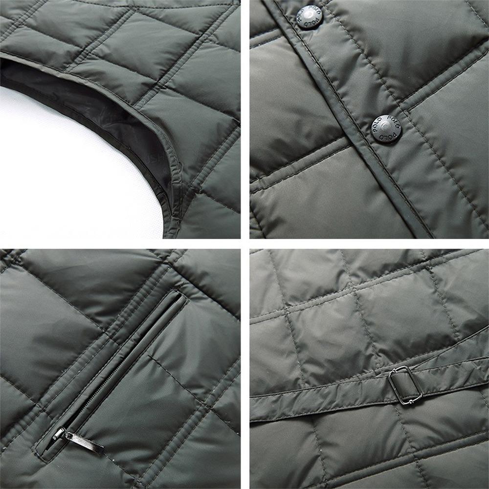 Duck Down Sleeveless Jacket for Men Winter Windbreaker Parka Warm Thick Vest Male Casual Outerwear Snow Waistcoat with Pockets