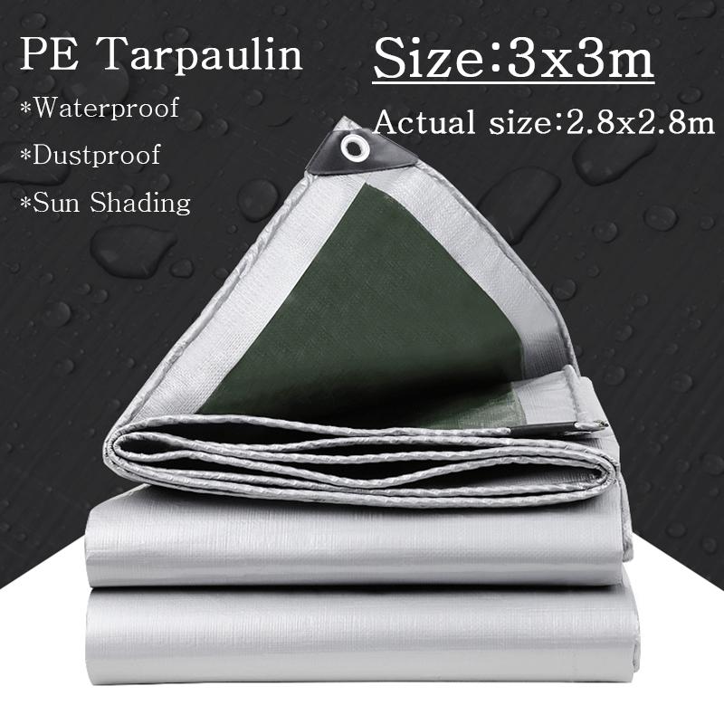 0.32mm PE Tarpaulin Outdoor Rainproof Cloth Garden Plant Shed Boat Car Truck Canopys Waterproof Shading Awning Pet House Cover