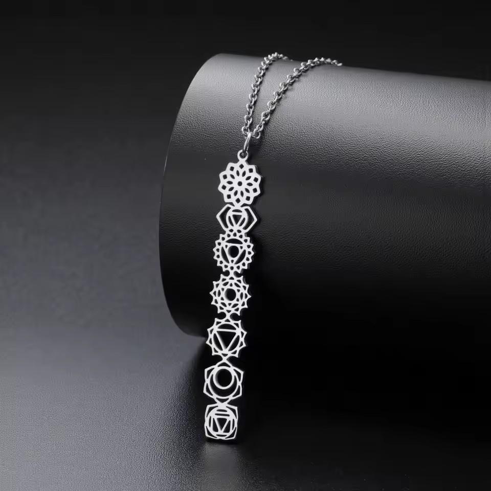 Lucky Yoga Element Pendant Gold Fringe Necklace For Women Birthday Gift Jewelry