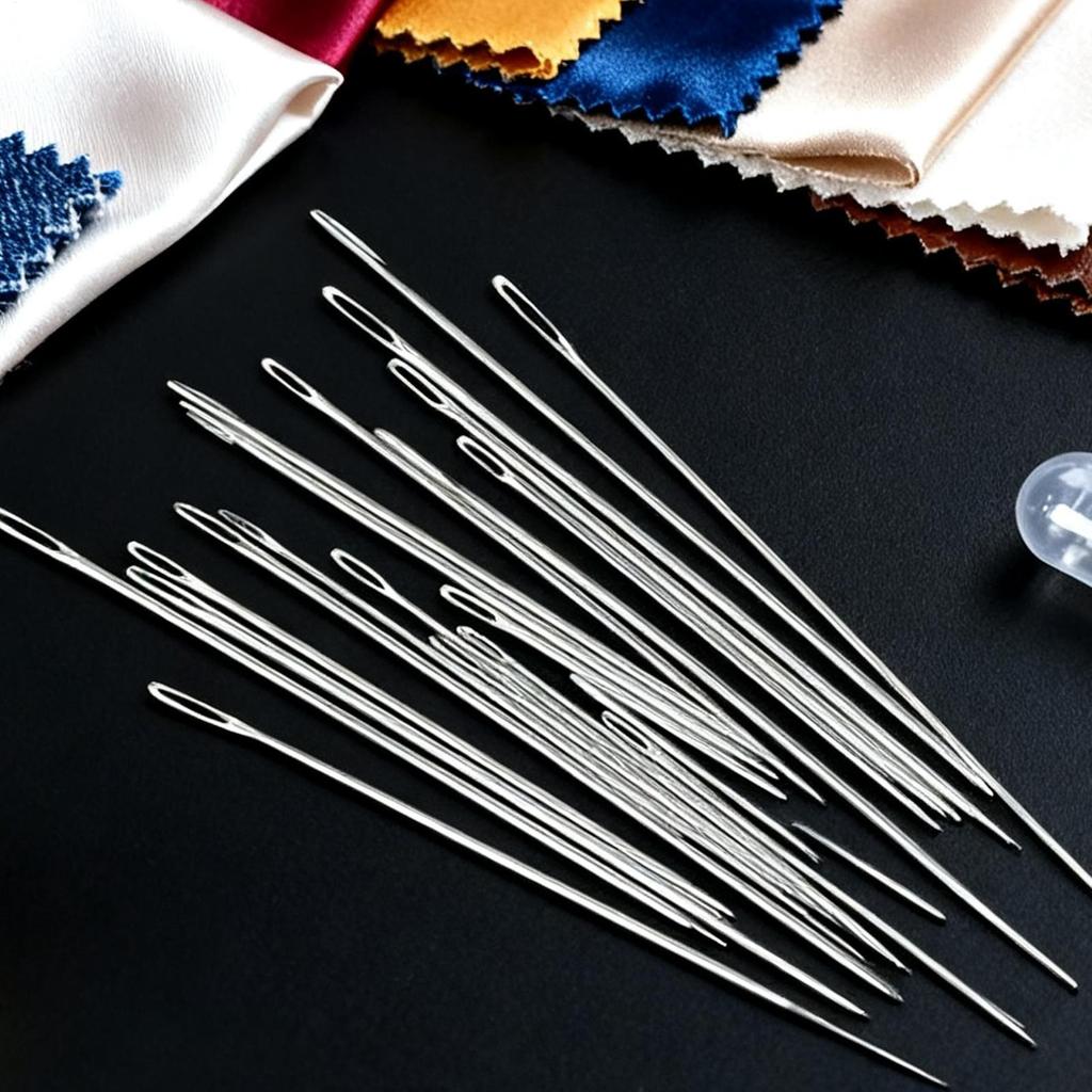 Large-Eye Steel Needle Set Hand Sewing Quick Threading Stitching Needles Threader Threading Device For Embroidery Beading Tool