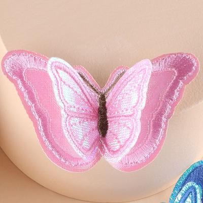Hair Clip DIY Clothes Sewing Embroidered Mesh Cloth  Accessories Supplies DIY Butterfly Cloth Patches Appliques