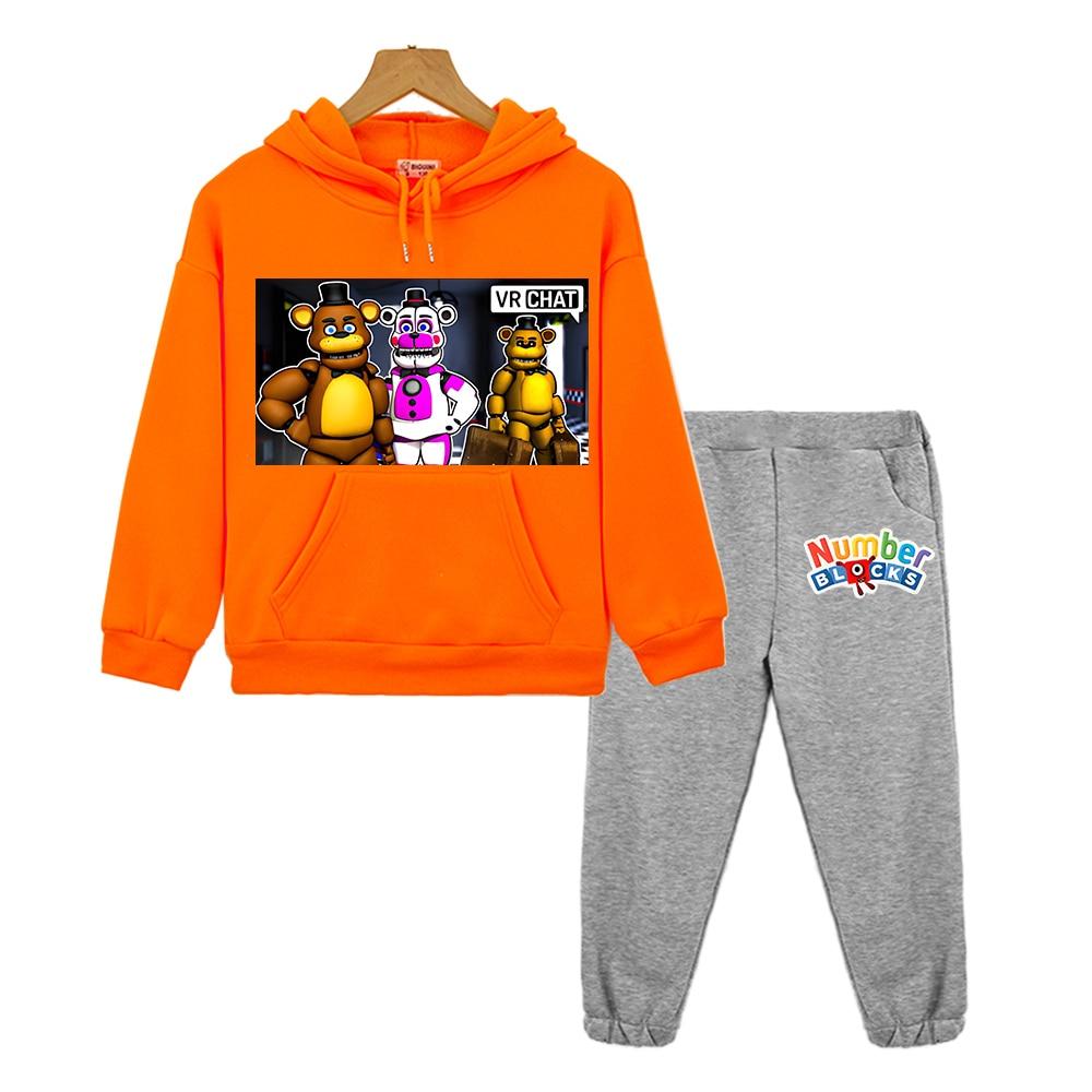 Bär Kaninchen Spiel Kawaii Kapuzen-Sets Fleece-Sweatshirt Jungen Mädchen Herbst Anime Hoodie Jacke Pullover FNAF Kinder Boutique Kleidung