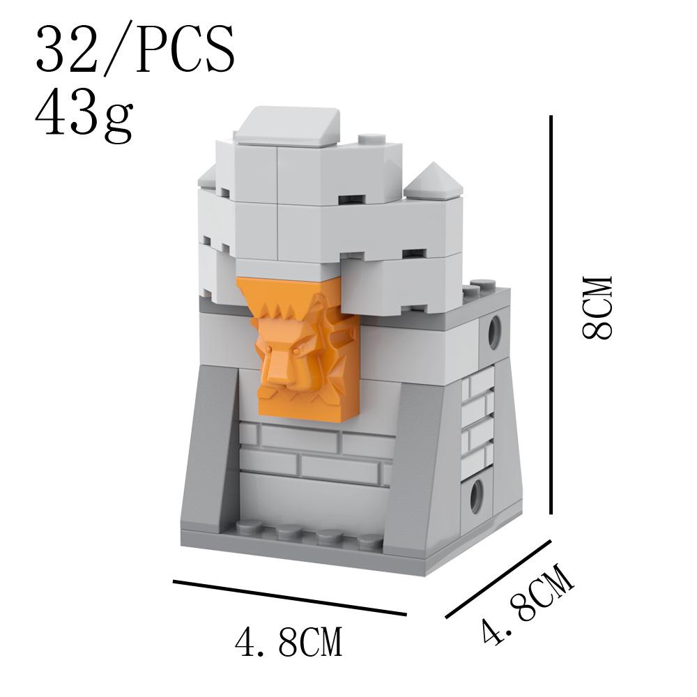 MOC fortress castle modular city wall tower turret medieval siege equipment soldier doll sceneparty favors ideal for children birthday
