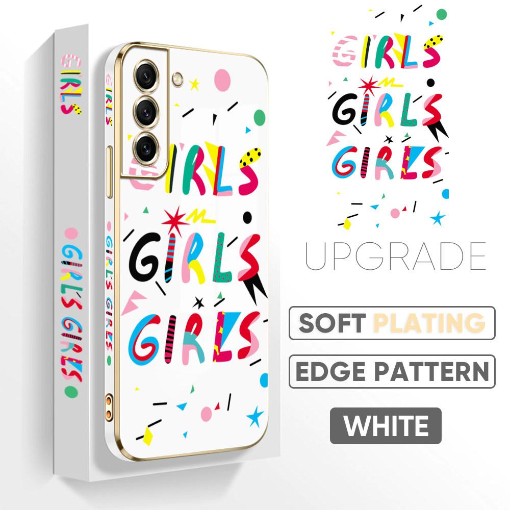 Bunte Druckmuster Quadratisches Randmuster Gehäuse Überzogene Telefonschale Luxus-Beschichtung Weiche Telefonhülle für iPhone Motorola Moto OnePlus Samsung