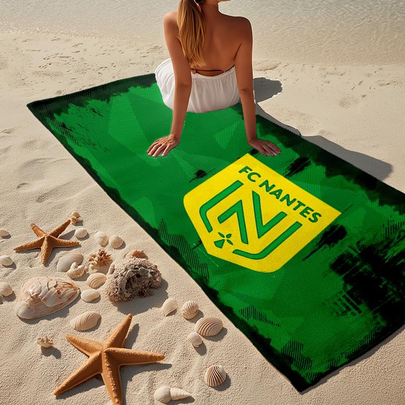 Fc Nantes Crest Design Beach Towel, Quick-drying, Easy to Care for, Use for Both Fitness and Beach Vacations,Sports Essential Fan Gift