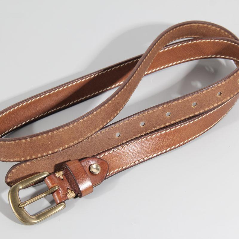 Luxury Designer Narrow Monogram Belt for Women With Solid Brass Pin Buckle Luxury Brand Dress Strap for Jeans Waistband