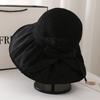 UV-blocking Blackout Ribbon Bucket Hat (black) Wide-brimmed Hat
