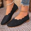 Fashion Woman Flats Loafers Low Heel Sandals Round Toe Casual Fashion New in 2025 Trandy Hollow Slip-on Barefoot Elegant Comfortable Red