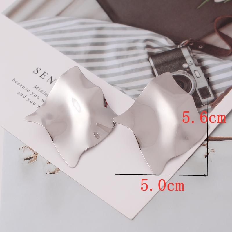 Przesadna geometria Nieregularne metalowe wiszące kolczyki Spiralny skręcony węzeł Okrągłe gładkie Brincos Cyrkonia