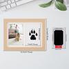 Wooden Paw Print Photo Frame, Handmade Safe Ink Pad, Dog Paw Printed Gift Kit, Commemorative Gifts