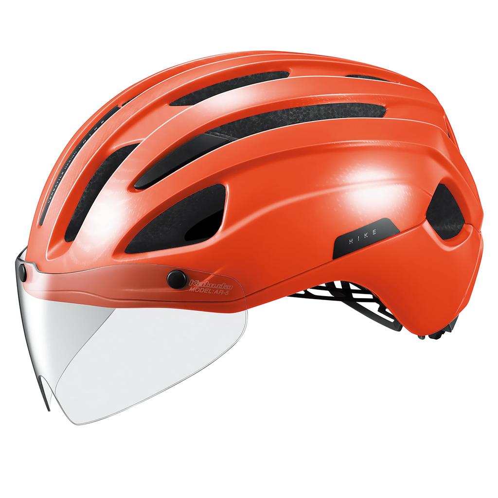 KABUTO HIKE Bicycle Persimmon Red Helmet, Size S/M (Head Circumference 55-58cm), Color