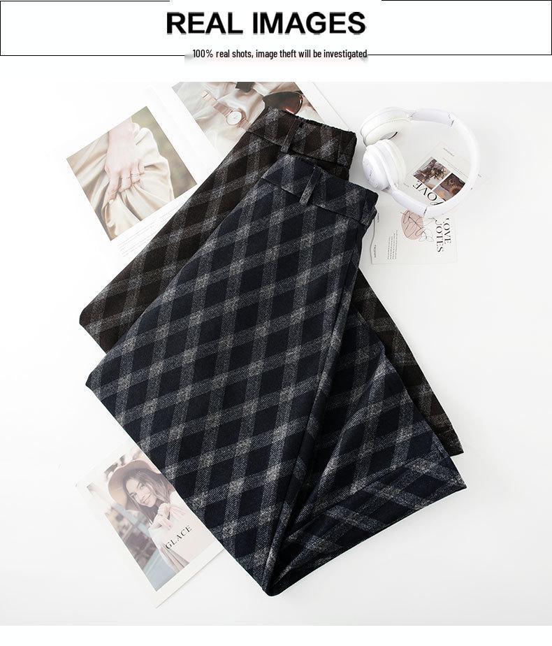 Jupe A-line à carreaux taille haute pour femme Automne/Hiver 2025