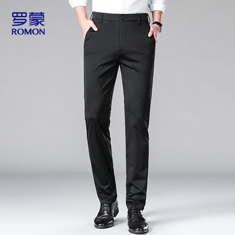 ROMON Men's Straight-Leg Casual Business Pants