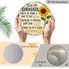 2D Flat, 1pc Round Aluminum Sign, Vintage Metal Plaque with Brazilian Portuguese Inspirational Quote, Bright Sunflower Floral Print, Rustic Farmhouse