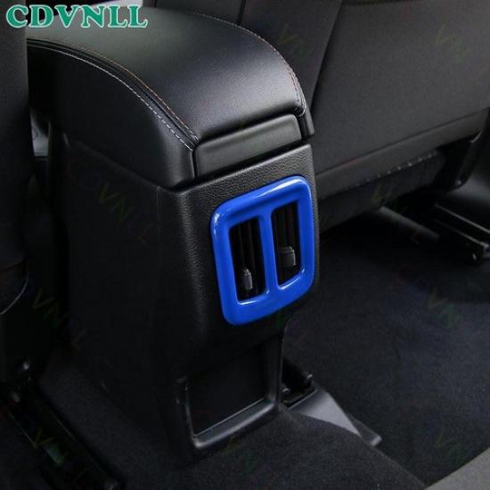 Garniture de cadre d'aérateur de sortie d'air de siège arrière 1 pièce pour Jeep Compass 2017- Bleu vif