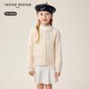 Kids Girls' Pure Wool Bow Cardigan Sweater