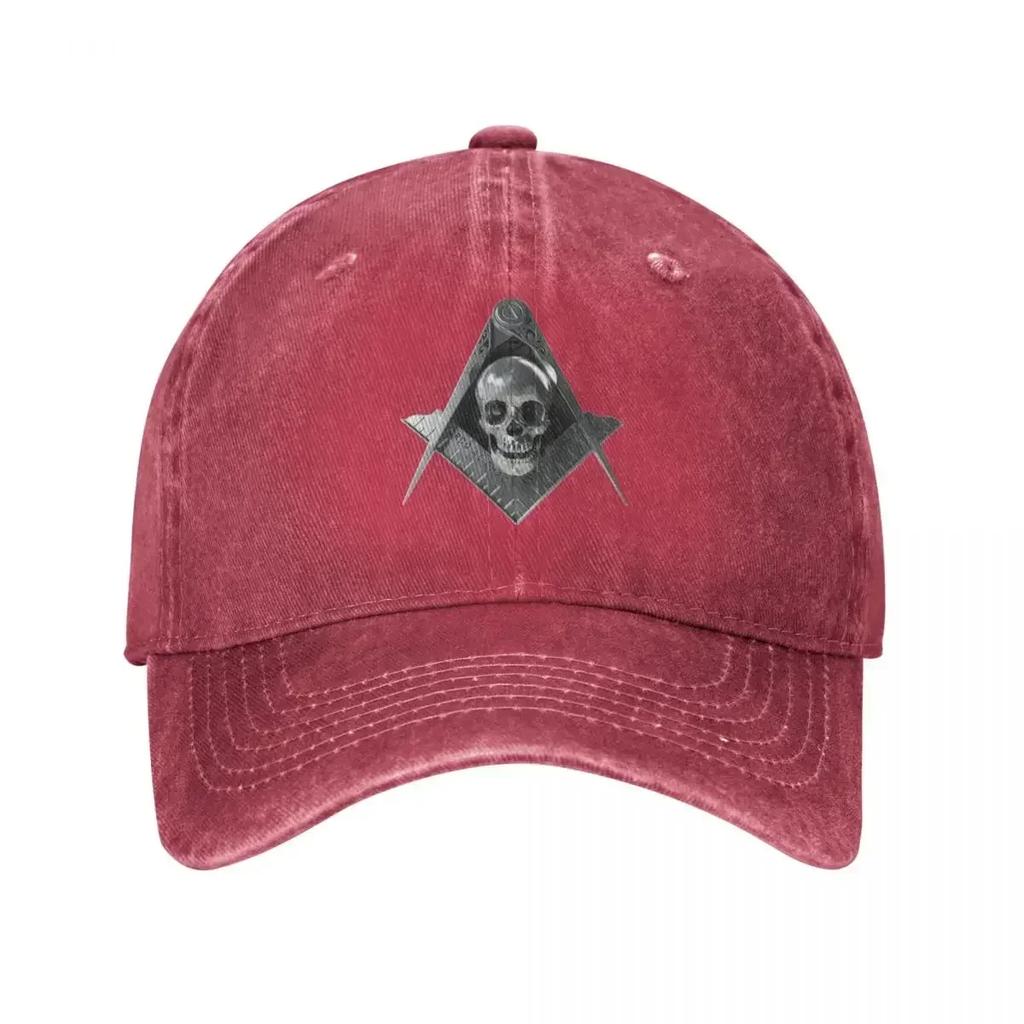 Ponytail Baseball Cap Adjustable Hats Freemason Skull Widows Son Masonic Spring Autumn Cap Washed Cotton Casquette Hip Hop