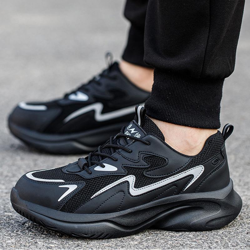 Mens Fashion Breathable Steel Toe Cap Working Safety Shoes  Designer Insulated Sneakers Worker Security Boots Safe Footwear