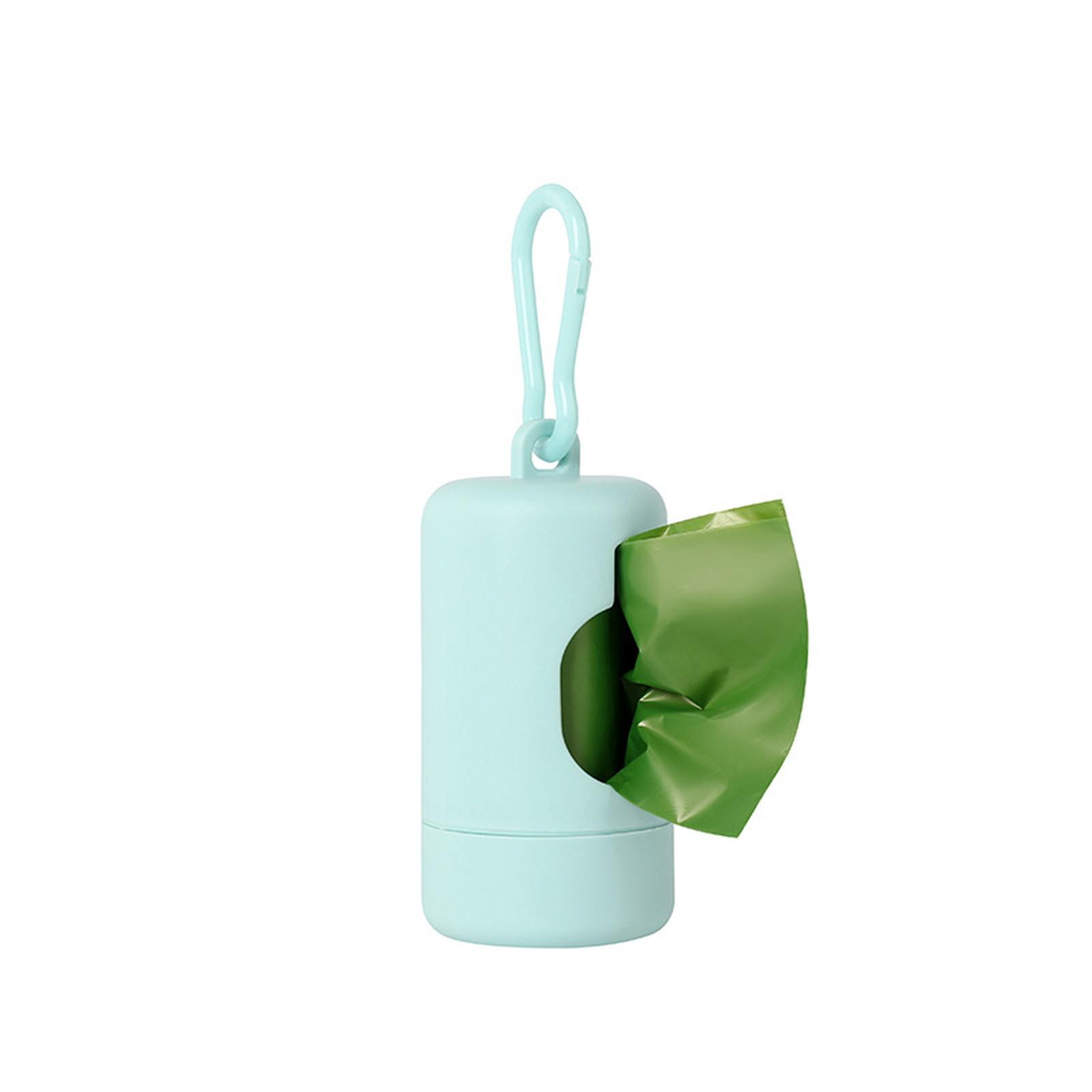 

Wild One Dog Poop Bag Holder and Dispenser with Leash Attachment, Leak Proof, Easy Top for Refills зелёный