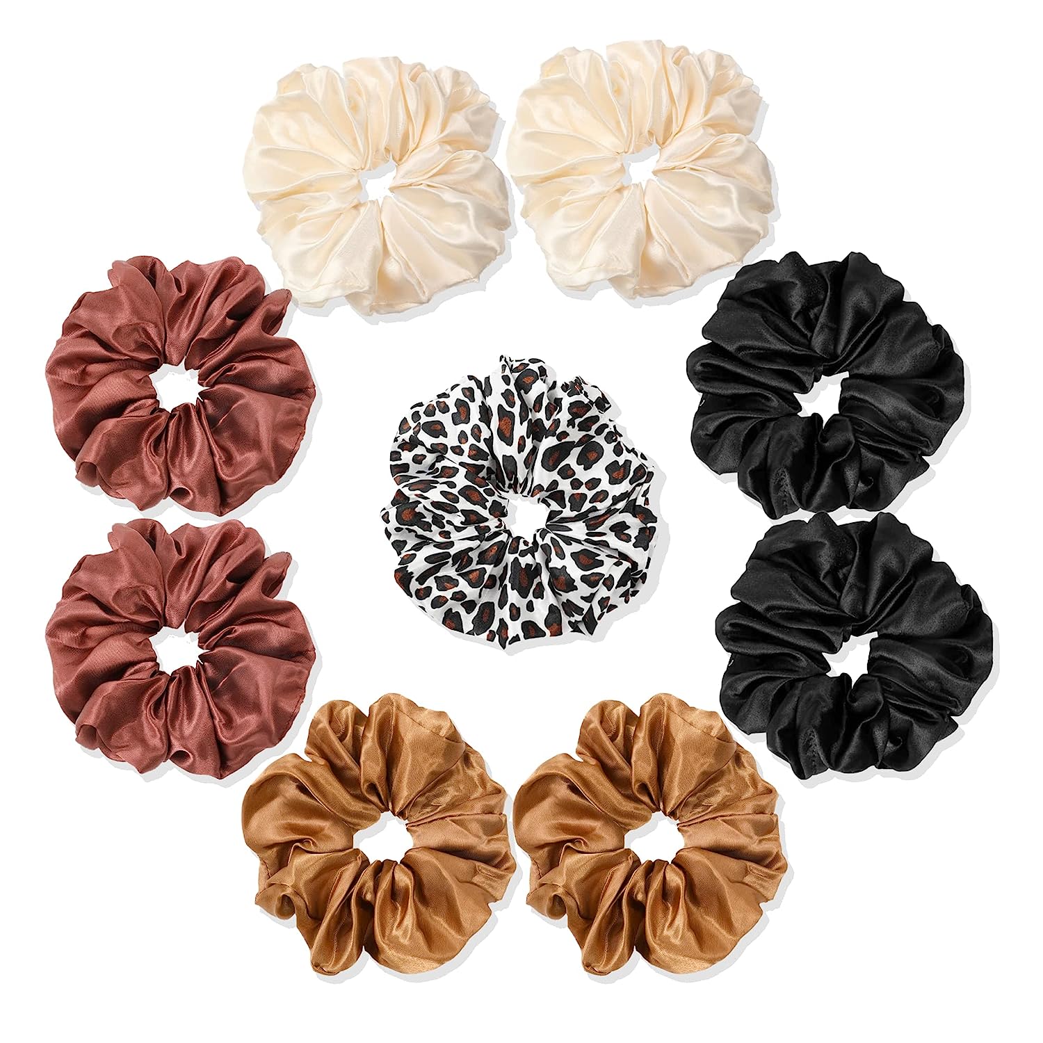 

Резинки для волосся Шовкові Сатинові Scrunchy - Еластичні стрічки для волосся Тримач для хвоста Набір Нейтральних Scrunchy Аксесуари для волосся Жіночі Size fits all