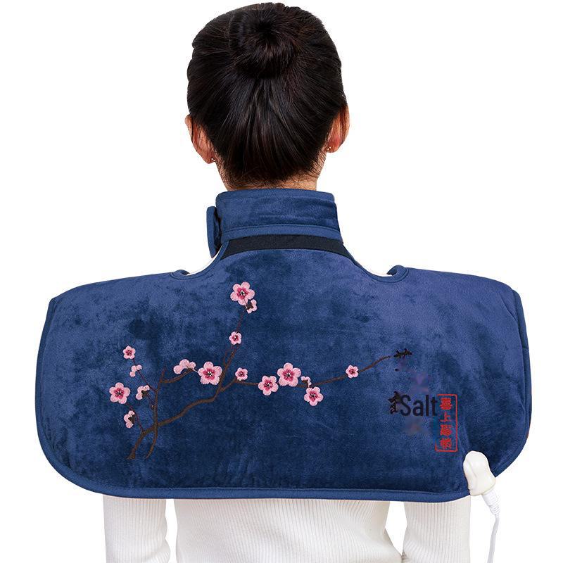 Elektrická vyhřívací podložka na ramena a krk s moxa solí a kompresí hrubé mořské soli