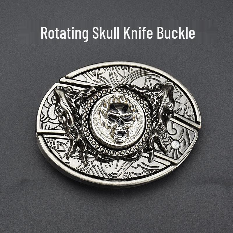 Men's Casual Punk Alloy Knife Buckle Belt