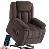 Lift Chair with Soft Cover, Recliner Chair with Remote Control and Side Pockets, Brown
