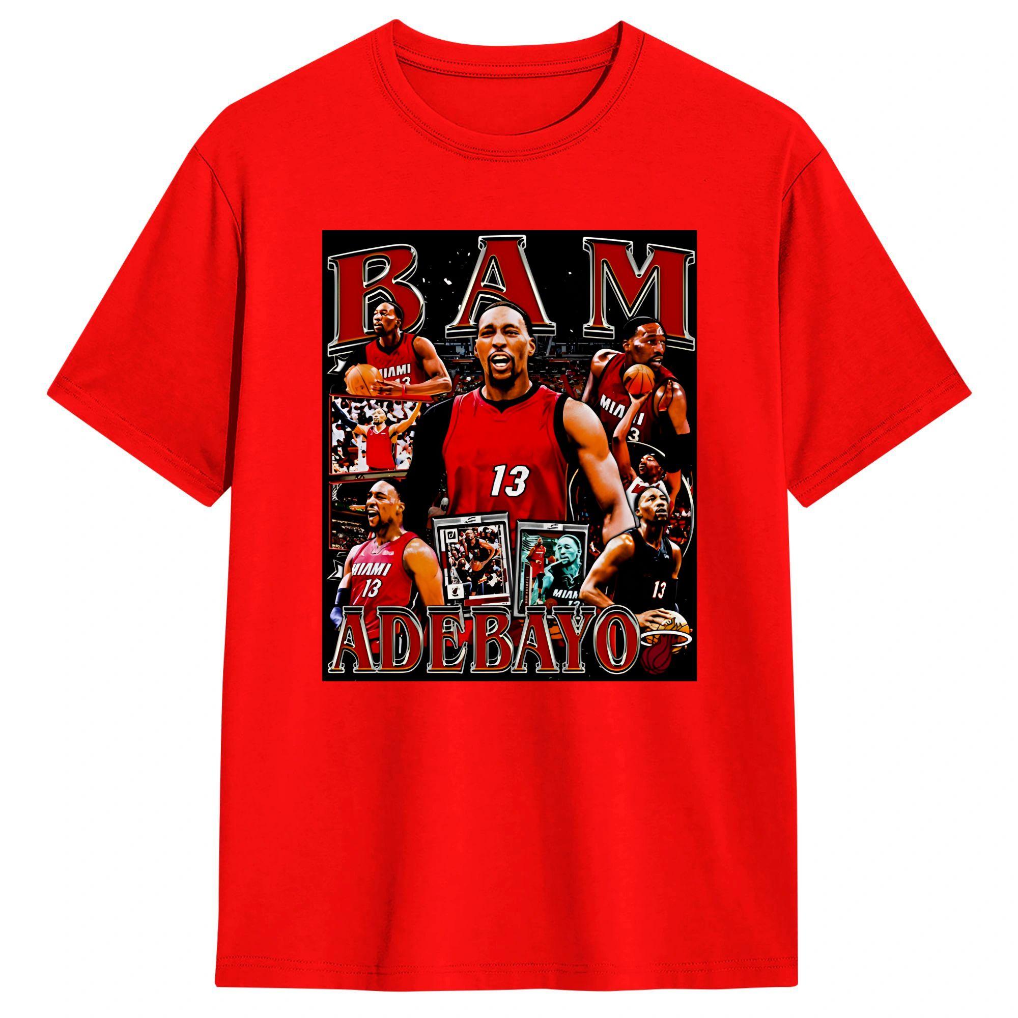 

Bam Adebayo Vintage Bootleg TShirt Unisex Casual Pure Cotton Tees Crew Neck Short Sleeve T Shirts Plus Size Tops S