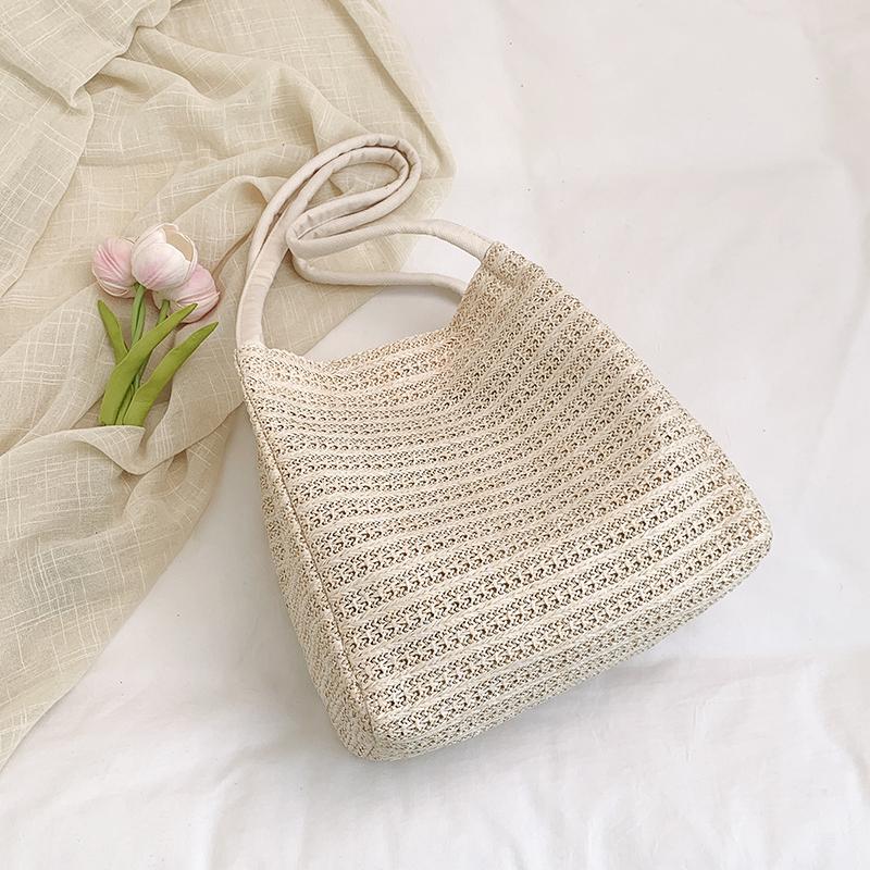 Strohtasche Schultertasche Damen Tragetasche