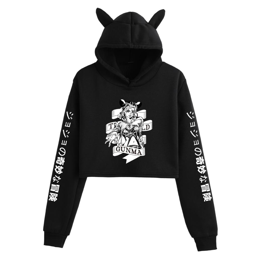 Jojo's Bizarre Adventure Cat Ear Hoodie Jacket for Women