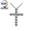 Enkelt europeisk og amerikansk stil diamantkors anheng halskjede