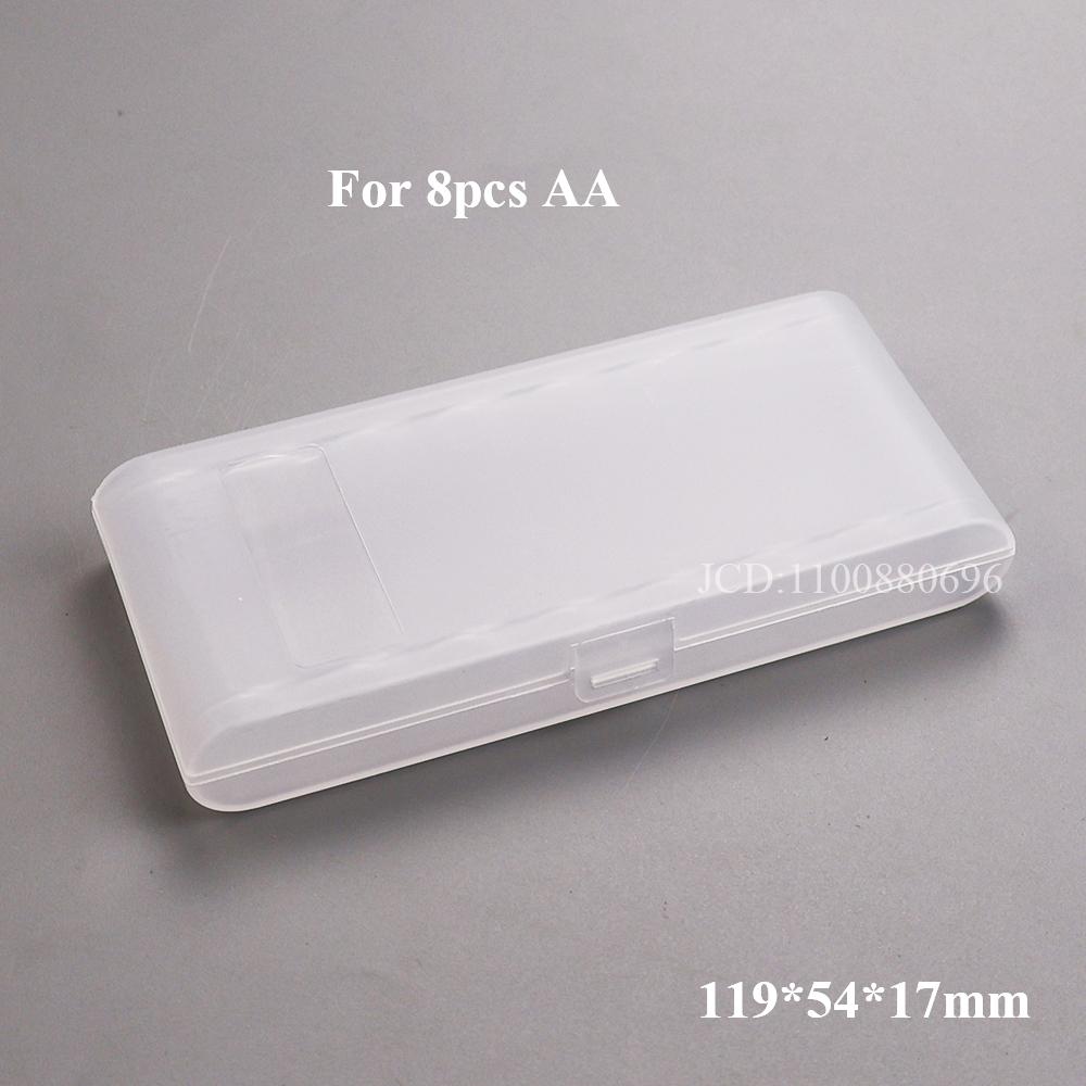Portabatterie in Plastica AA AAA a 4/6/8/10 Scomparti Contenitore Organizzatore Scatola Portaoggetti per Batterie Coperchio Rigido Portabatterie