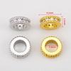 2pcs 5Pcs 9.5x3.3mm 18K Gold Color Plated Round Spacer Beads with Zircon Brass Handmade DIY Bracelet Jewelry Making Accessories