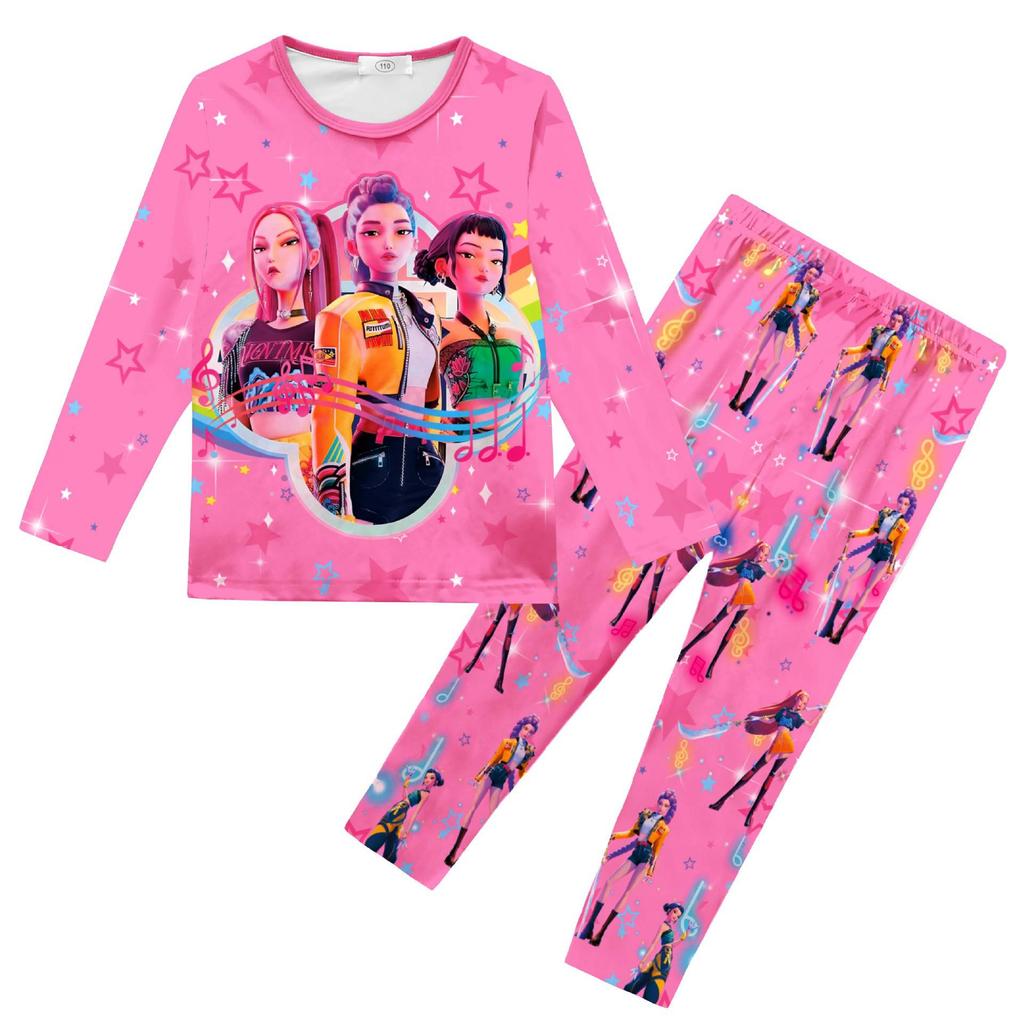 Dětský digitálně potištěný pyžamový set Lovec čarodějnic: Dlouhý rukáv a kalhoty